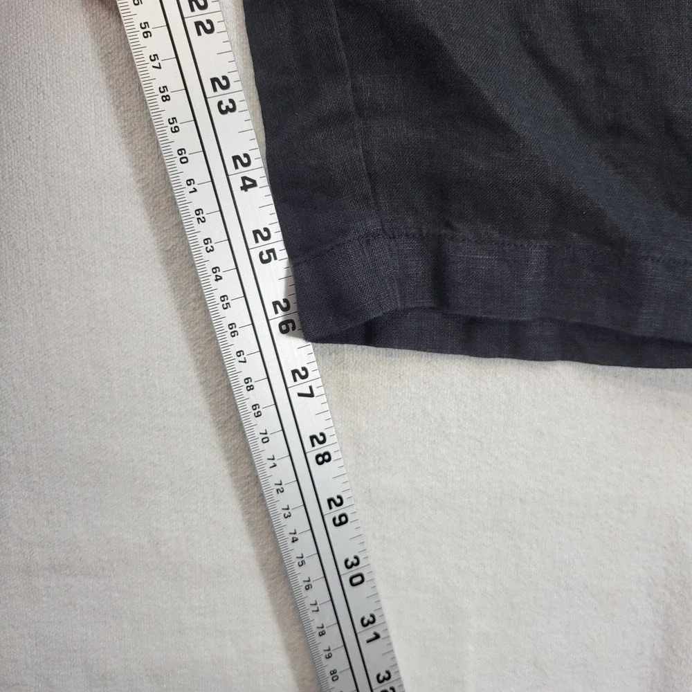 Quince Linen Pants Womens XL Black Relaxed Straight Leg 100% European Linen